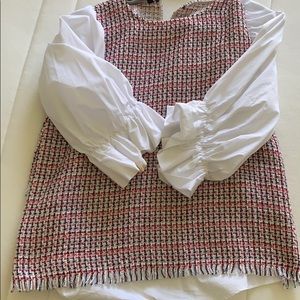 Zara tweed blouse